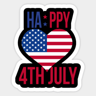 Happy 4Th July - Independence Day USA Funny Gift Sticker